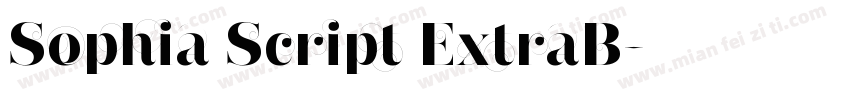 Sophia Script ExtraB字体转换